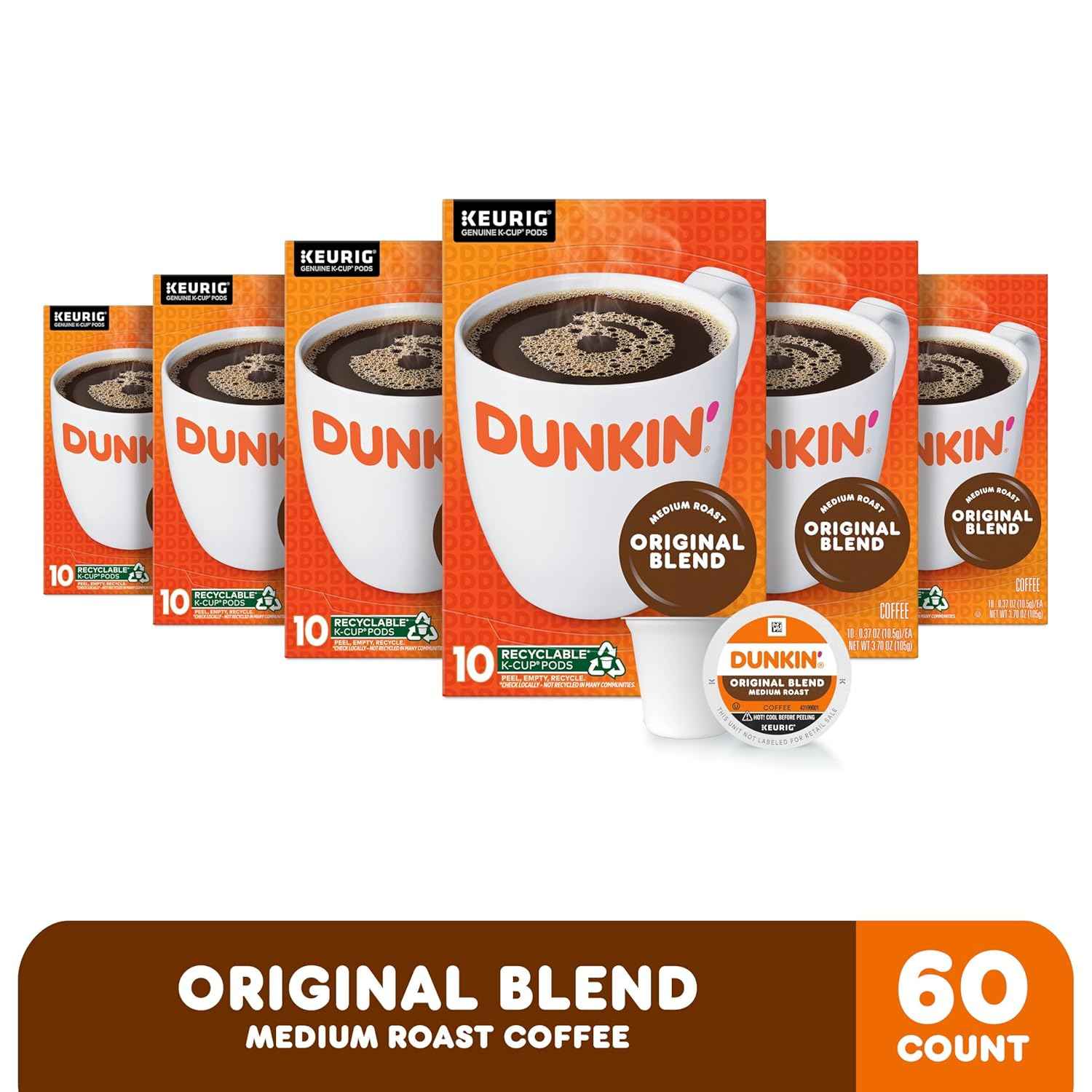 Dunkin’ Coffee, Medium Roast, K-Cup Pods, Keurig K-Cup Pods