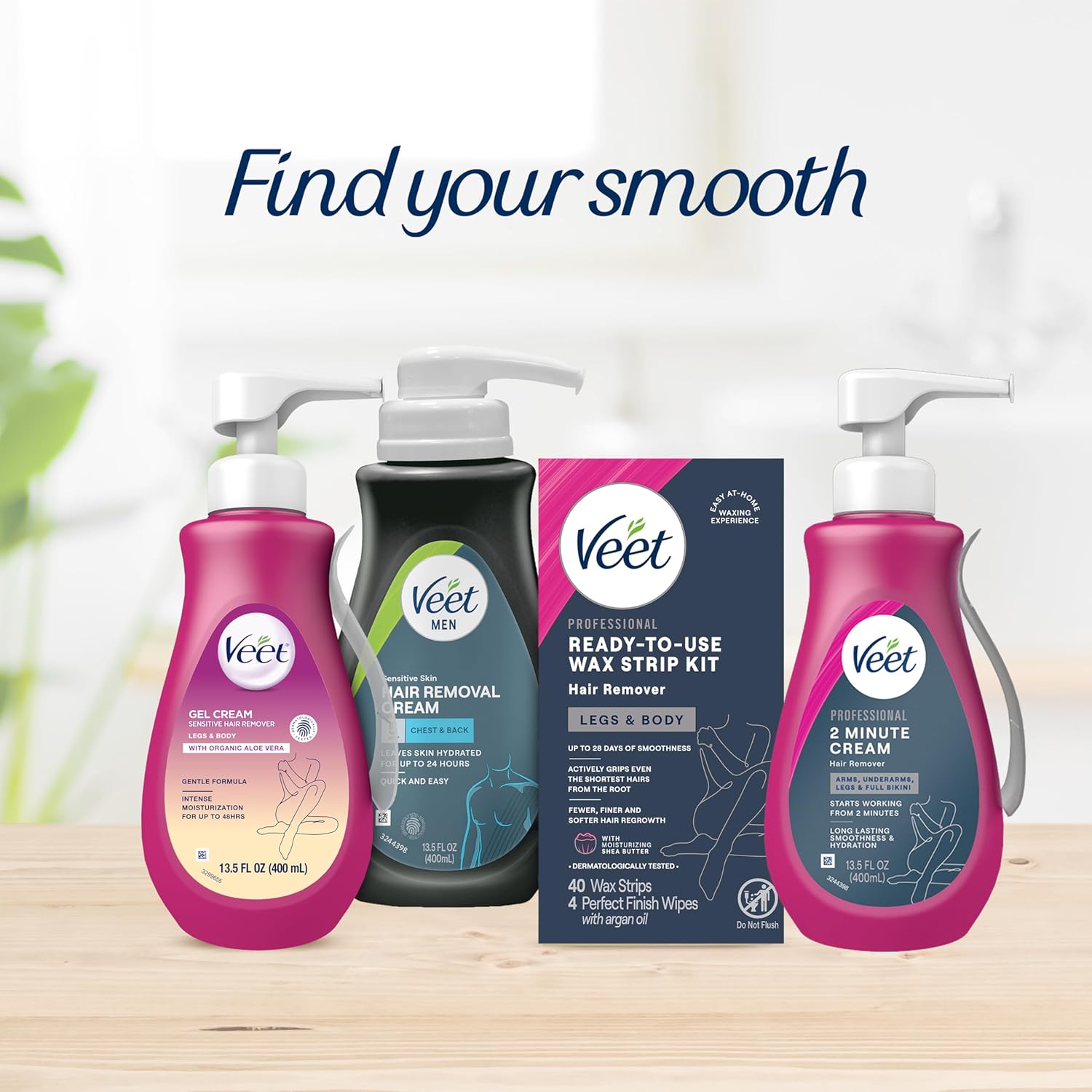 Veet_Sensitive_Skin_Hair_Removal_Cream_For_Women,_Painless_Bikini_Hair_Removal_Gel,_Dermatologically_Tested_Depilatory_Cream_For_Bikini_Line,_Legs,_Arms,_Underarms,_13.5_FL_OZ_Pump_Bottle_with_Tool