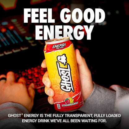 GHOST Energy Drink - 12-Pack, 16oz - Energy & Focus & No Artificial Colors - 200mg of Natural Caffeine, L-Carnitine & Taurine - Gluten-Free & Vegan