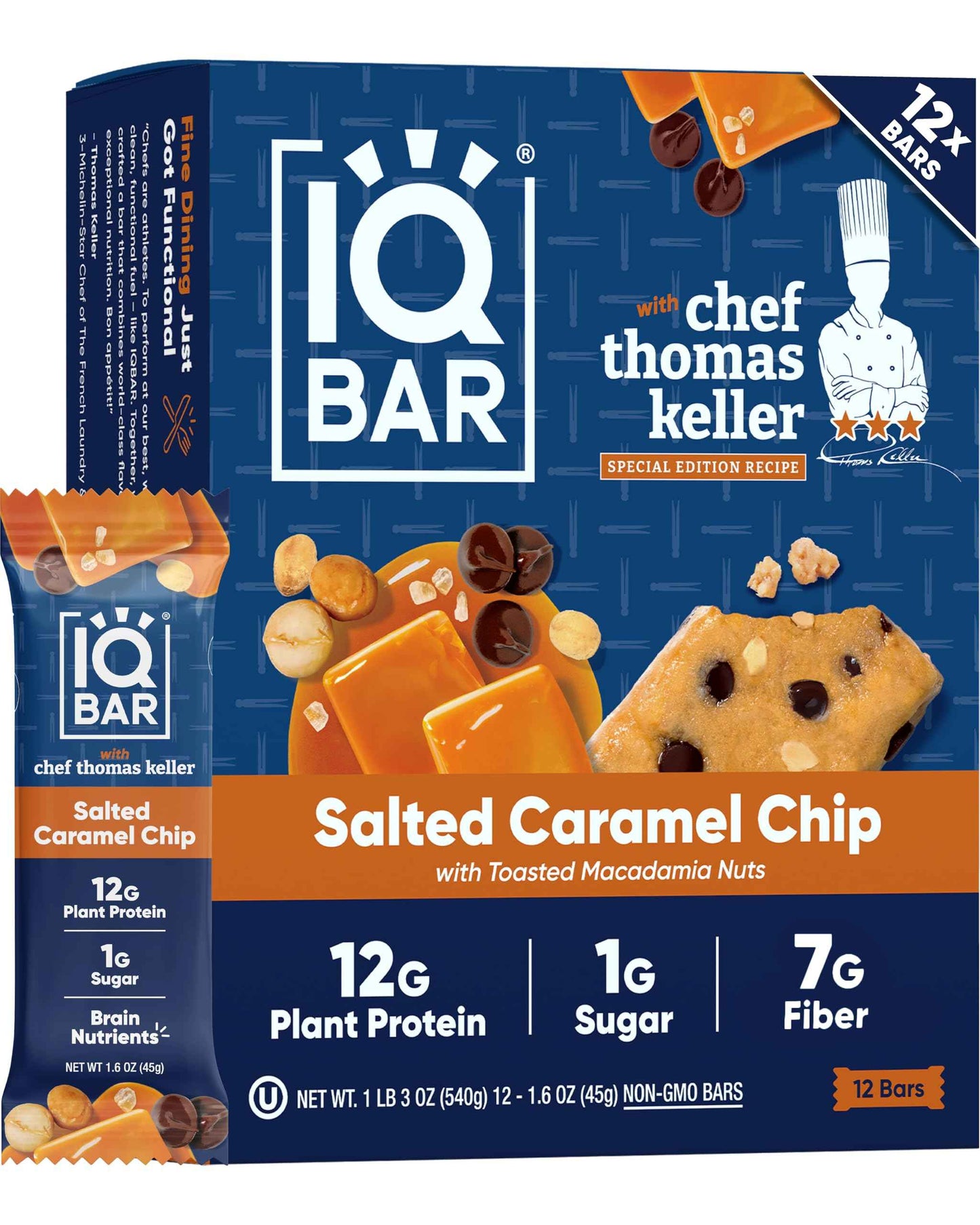 IQBAR Clean Plant Protein Bars - Keto, Vegan, High Fiber, Gluten and Dairy Free, Low Sugar Snack - Brain and Body Nutrients for Focus, Energy, Meal Replacement