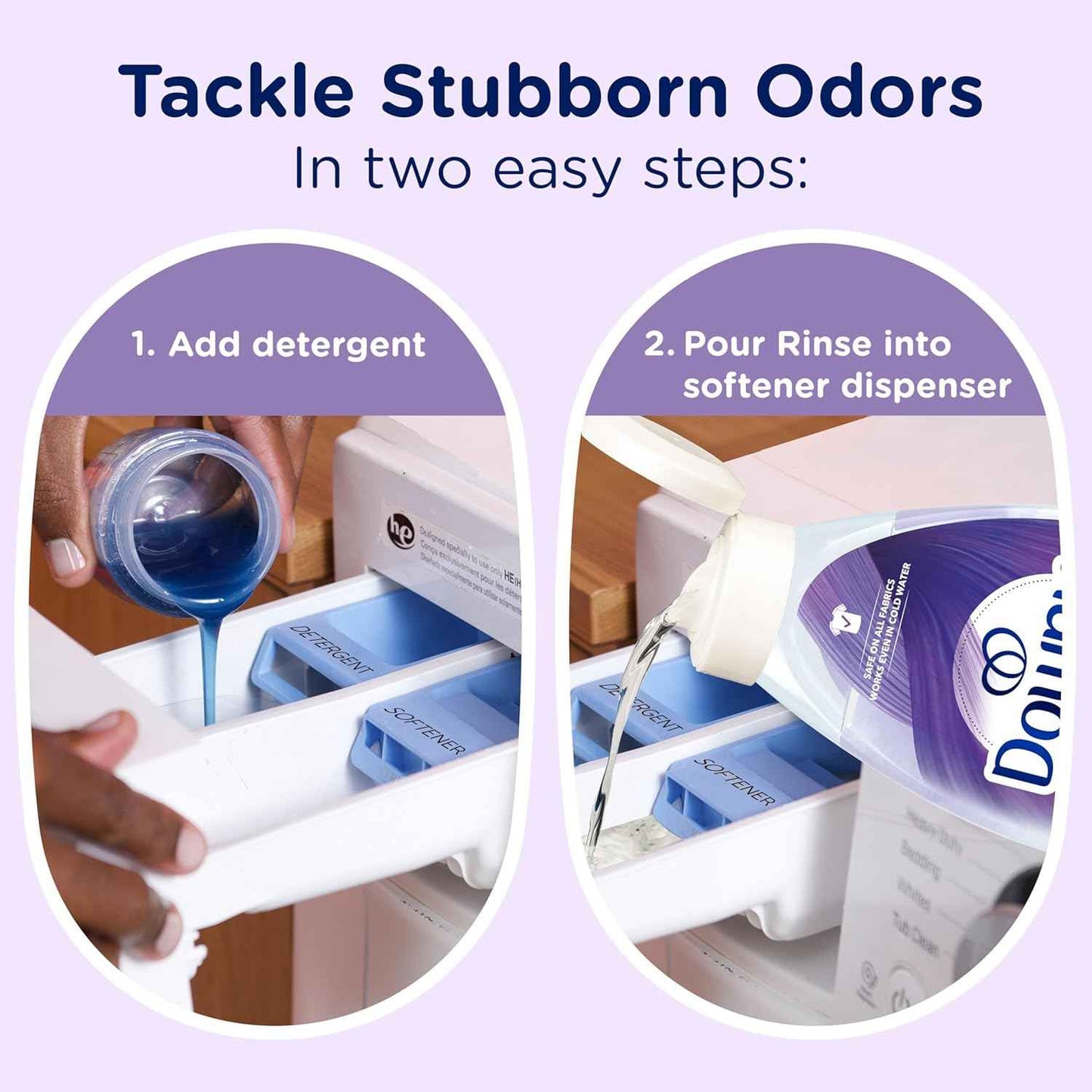 Downy RINSE & REFRESH Laundry Odor Remover and Fabric Softener, Safe on ALL Fabrics, Gentle on Skin, HE Compatible