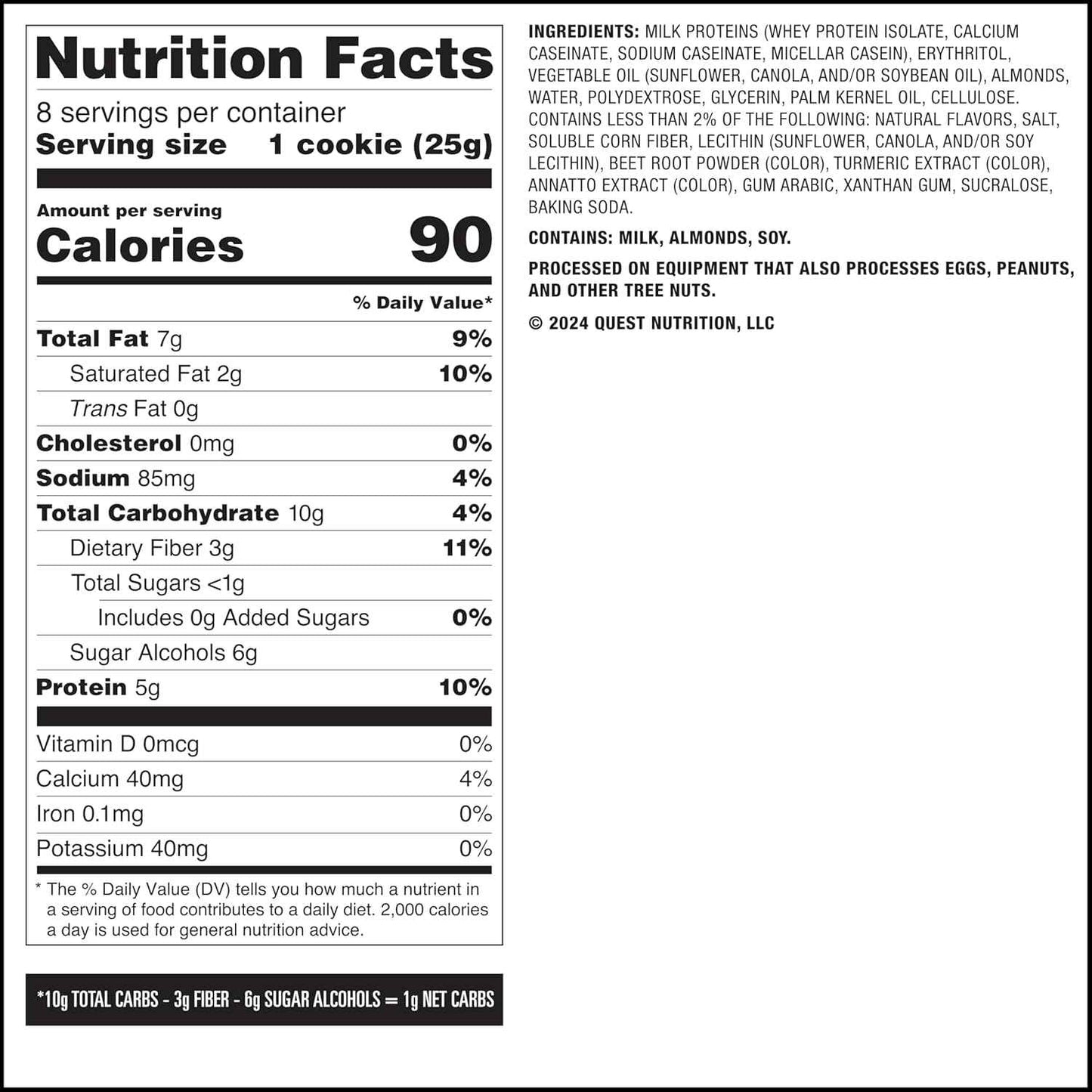 Quest Nutrition Frosted Protein Cookies, <1g Sugar, 5g Protein, 1g Net Carbs, Gluten Free