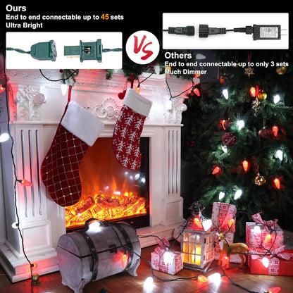 Brizled_100_LED_C9_Red_&_White_Christmas_Lights,_66FT_Faceted_Christmas_Lights,_Connectable_Outdoor_Strawberry_String_Light,_120V_UL_Certified_Indoor_Xmas_Light_for_Tree_House_Garden_Party_&_Holiday