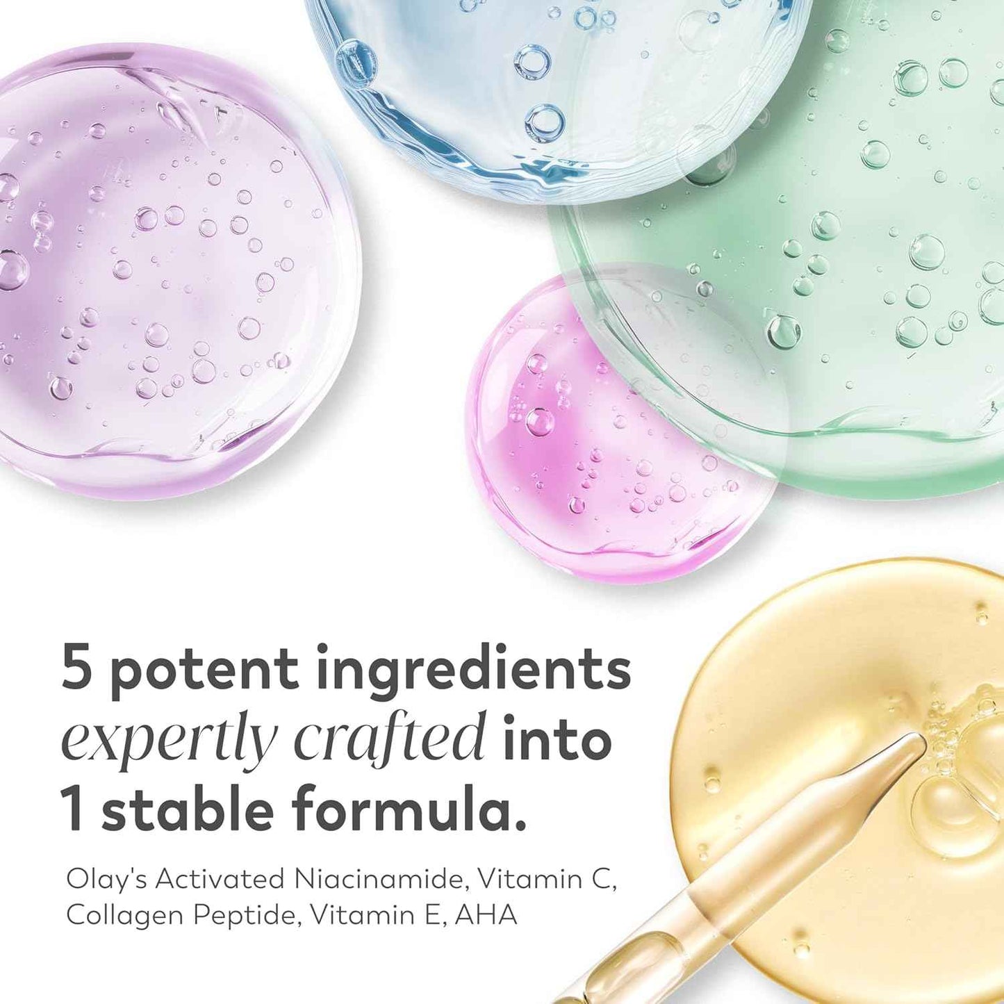Olay Trial Size - Niacinamide, Vitamin C & E, Collagen Peptide, AHA - 5-in-1 Skin Care Benefits - Healthy Glow, Brightening, Hydrating, Smoothing, Firming, Evens Tone, Anti-Aging