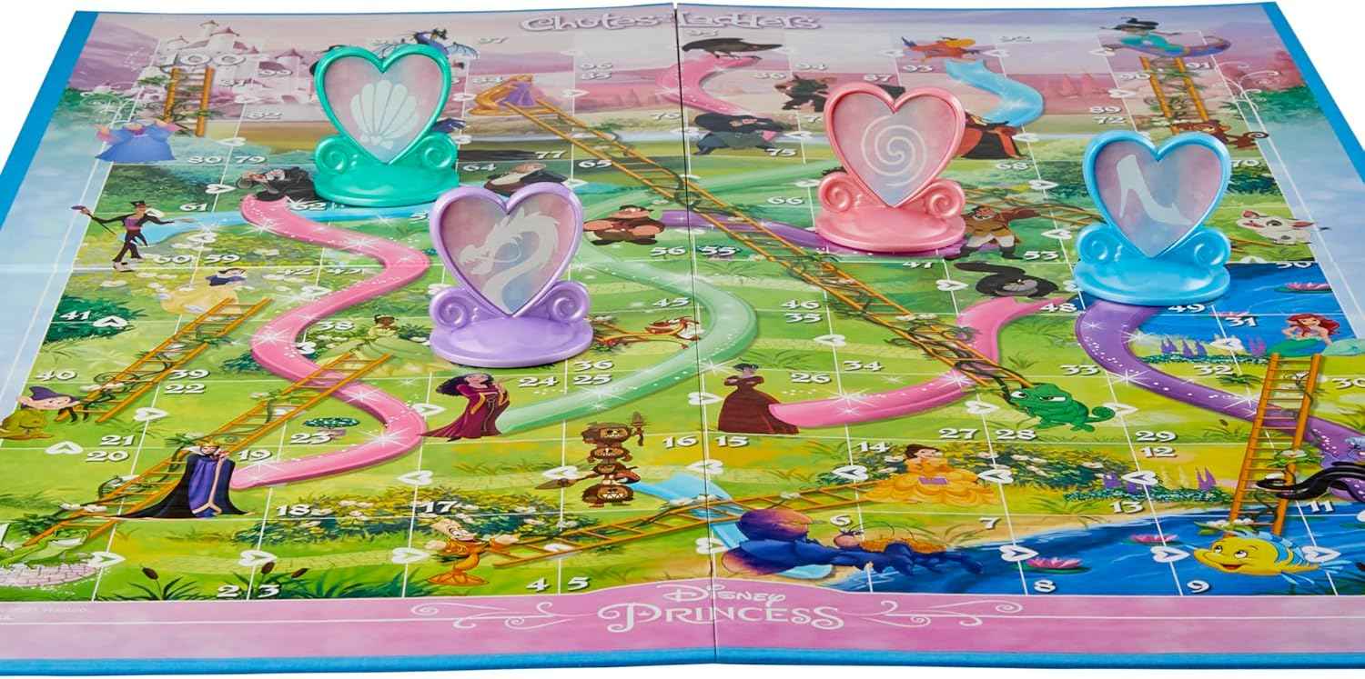 Hasbro Gaming Chutes and Ladders: Disney Princess Edition Board Game for Kids Ages 3 and Up, Easter Gifts for Boys and Girls, Preschool Game for 2-4 Players (Amazon Exclusive)