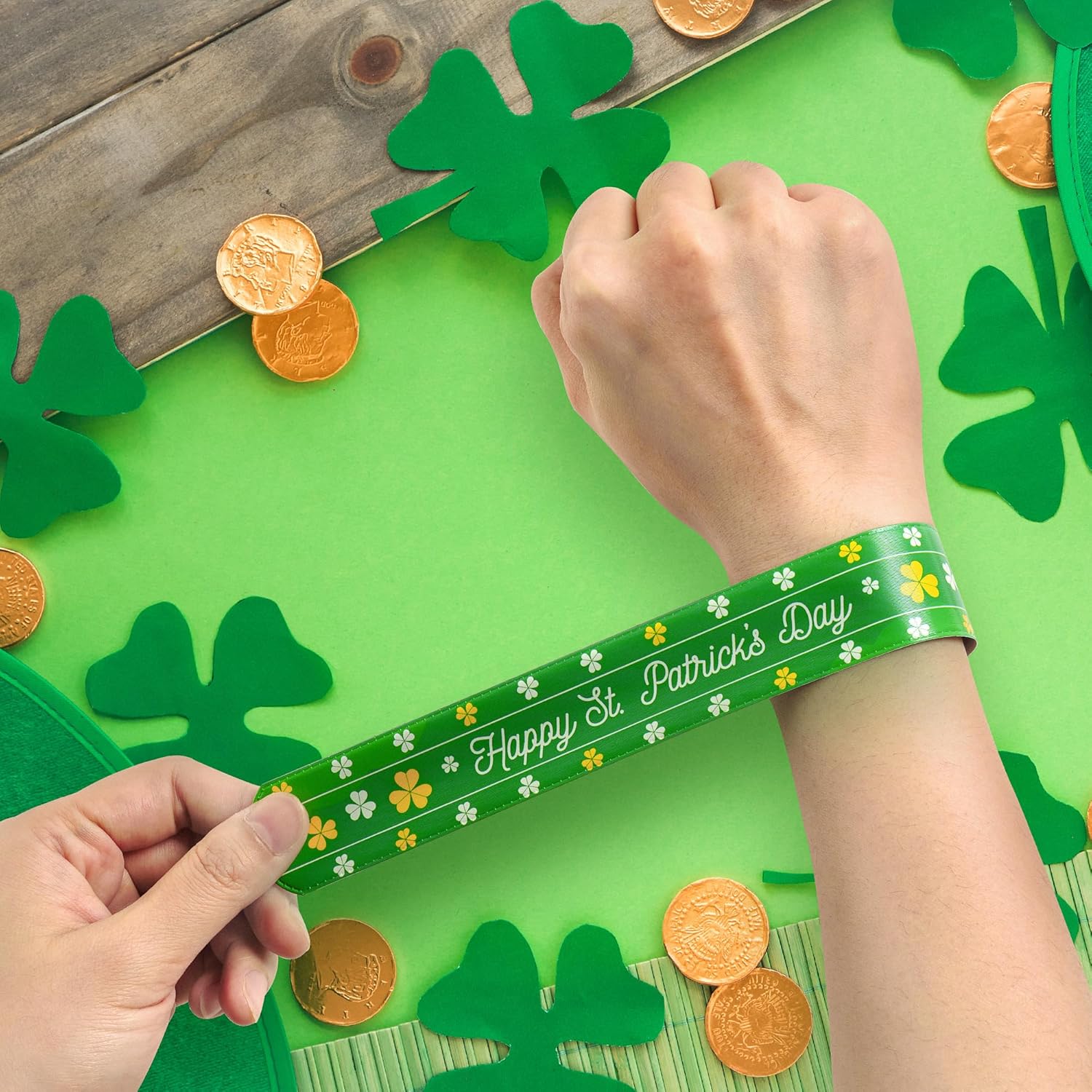 Childom_36_Pcs_St._Patrick's_Day_Slap_Bracelet,St_Patricks_Day_Favors,St_Patricks_Day_Decorations_Gifts_Bracelet_Decorations,Bracelets_Bulk_for_Home_School_Classroom_Prizes_Anniversary_Holiday_Outdoor