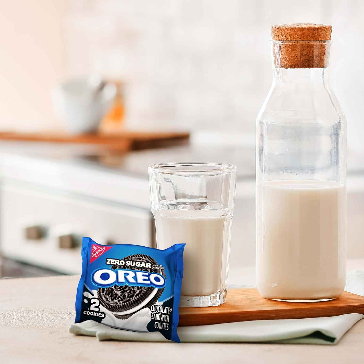 OREO Zero Sugar and OREO Double Stuf Zero Sugar Chocolate Sandwich Cookies Variety Pack, 20 Snack Packs (2 Cookies Each)