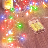 Fairy Lights Battery Operated, 60 LED Fairy String Lights Waterproof Silver Wire 5 Feet Firecracker Starry Light for DIY Wreath Home Wedding Party Bedroom Mason Jar Holiday Christmas Decorations