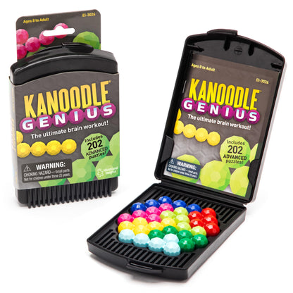 Educational Insights Kanoodle Genius - 3D Brain Teaser Puzzles, Single Player Brain Game, Handheld Travel Games for Kids, Challenging Logic Puzzle Games and Gifts for Kids, Teens &amp;amp; Adults Ages 8+