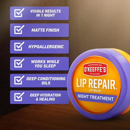 O'Keeffe's_Lip_Repair_Night_Treatment_Lip_Balm_for_Dry,_Cracked_Lips_-_0.25_Ounce_Jar_(1_Pack)_-_Moisturizer_Extremely_Cracked,_Dry_Lips