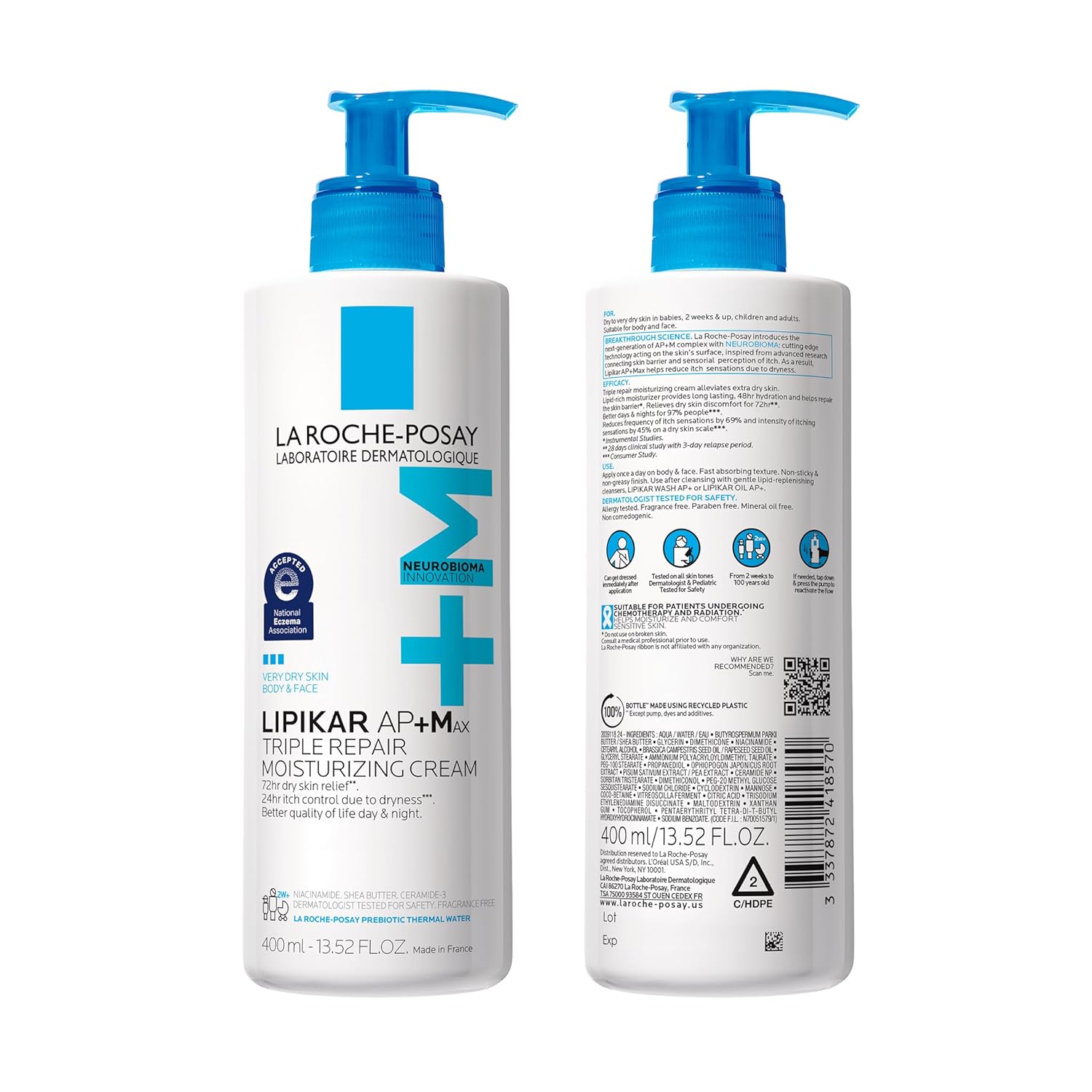 La_Roche-Posay_Lipikar_AP+MAX_Triple_Repair_Moisturizing_Body_Cream_|_Face_&_Body_Lotion_for_Dry_Skin_with_Shea_Butter_&_Niacinamide_|_Gentle_Moisturizer_for_Very_Dry,_Rough_&_Sensitive_Skin
