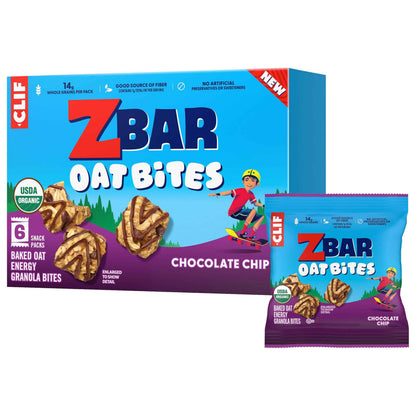 Zbar Oat Bites - Baked Oat Energy Granola Bites - USDA Organic Snacks for Kids - 14g Whole Grains (6 Snack Packs)