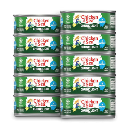 Chicken_of_the_Sea_Wild_Caught_Chunk_Light_Tuna,_5_Ounce_Cans,_10-Count_–_High_Protein_100%_Classic_Chunk_Tuna_in_Water_–_Delicious,_Easy,_Nutritious_Ready_to_Eat_Meals