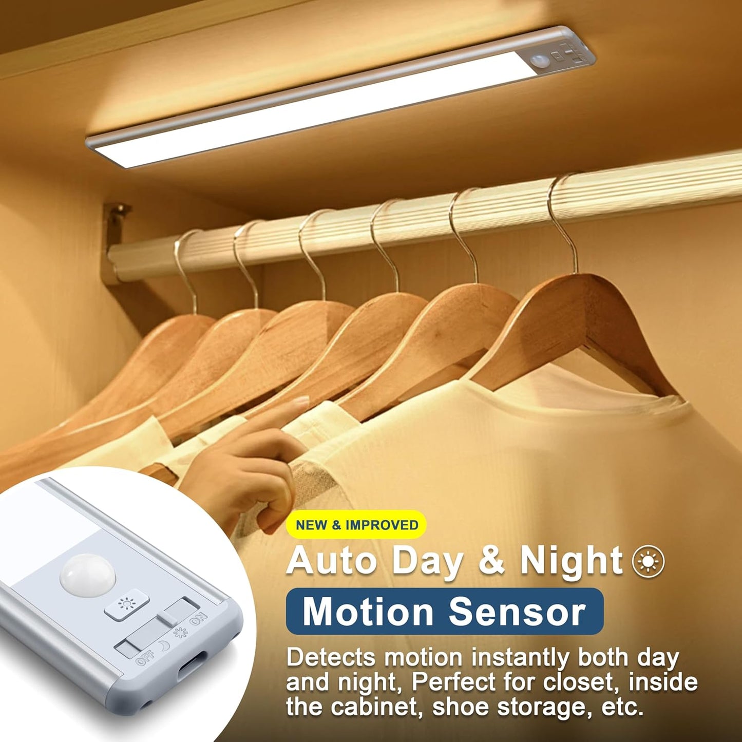 BLS_10inch_Under_Cabinet_Lights,_40_LED_Closet_Lights,_Motion_Sensor_Light_Indoor,_Battery_Operated_Lights,_1800mah_USB_C_Rechargeable_Under_Cabinet_Lighting,_Magnetic_Night_Light_for_Kitchen_(2_Pack)