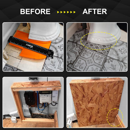 JOREST_Connectable_Contour_Gauge_(10+5_Inch),_Gifts_Ideas_for_Men_Dad_Handyman_Husband_Him,_Shape_Profile_Duplicator_with_Lock,_Outline_Angle_Measuring_Tool,_Template_tool,_Tile_Flooring,_Scribe_Edge