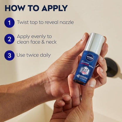 NIVEA_MEN_Age_Defense_Advanced_Face_Serum_for_Dark_Spots_with_Thiamidol_(TM)_+_Hyaluronic_Acid,_Fast-Absorbing_Face_Serum_for_Men_Helps_Reduce_Look_of_Dark_Spots,_Fine_Lines_&_Wrinkles,_1_Fl_Oz_Bottle