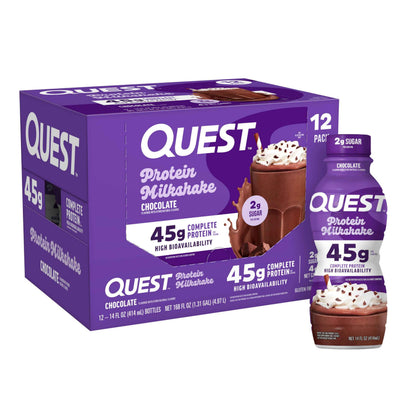 Quest Nutrition Protein Shake, 45g Protein, 2g Sugar, 4g Net Carbs, Ready to Drink, Gluten Free