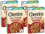 Cheerios Oat Crunch Cinnamon Breakfast Cereal, Made with Whole Grain, Family Size, 24 oz