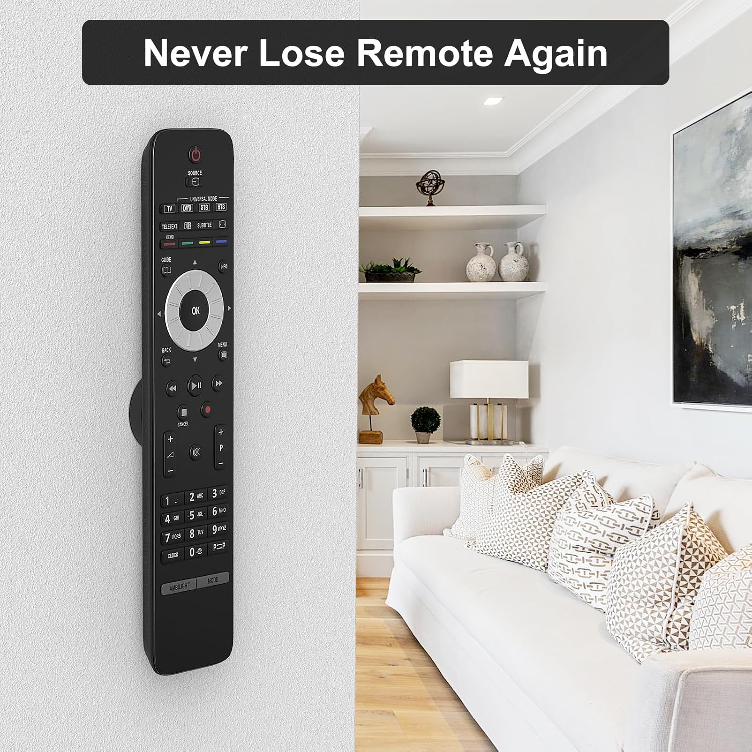 Magnetic_Remote_Control_Holder_Wall_Mount,_4_Pack_TV_Remote_Control_Holder_for_Fan/Air_Conditioner,_Self-Adhesive_Bedside_Caddy_for_TV_Backside/Bedroom/Office/RV_Home_Organizer_Storage(Black)