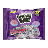 ChewzMe Gummy Brains, Gummy Candy Halloween Party Favors, 25 Count (Pack of 1)