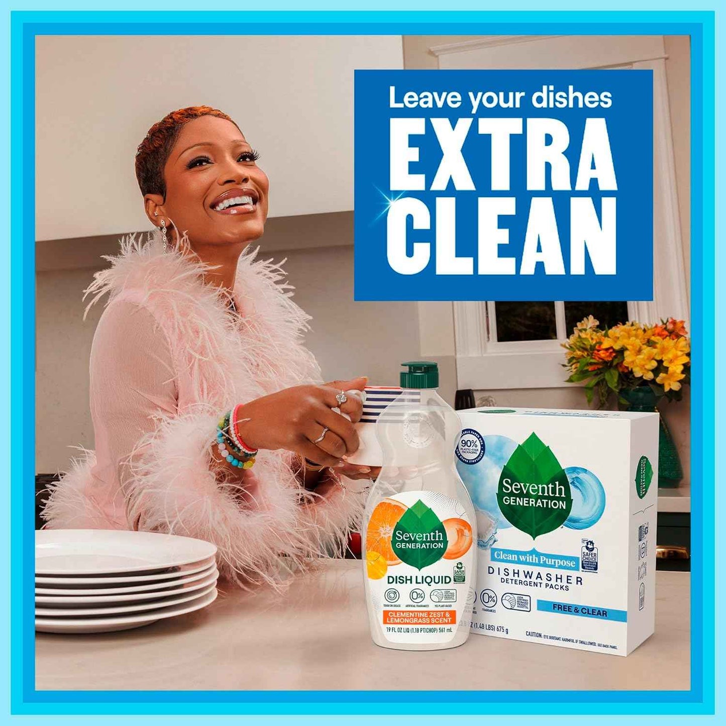 Seventh Generation Dishwasher Detergent Packs, Plant Powered Cleaning, Fights Greasy Reside & Stuck-On Food For Sparkling Dishes, Fragrance-Free & Septic Safe