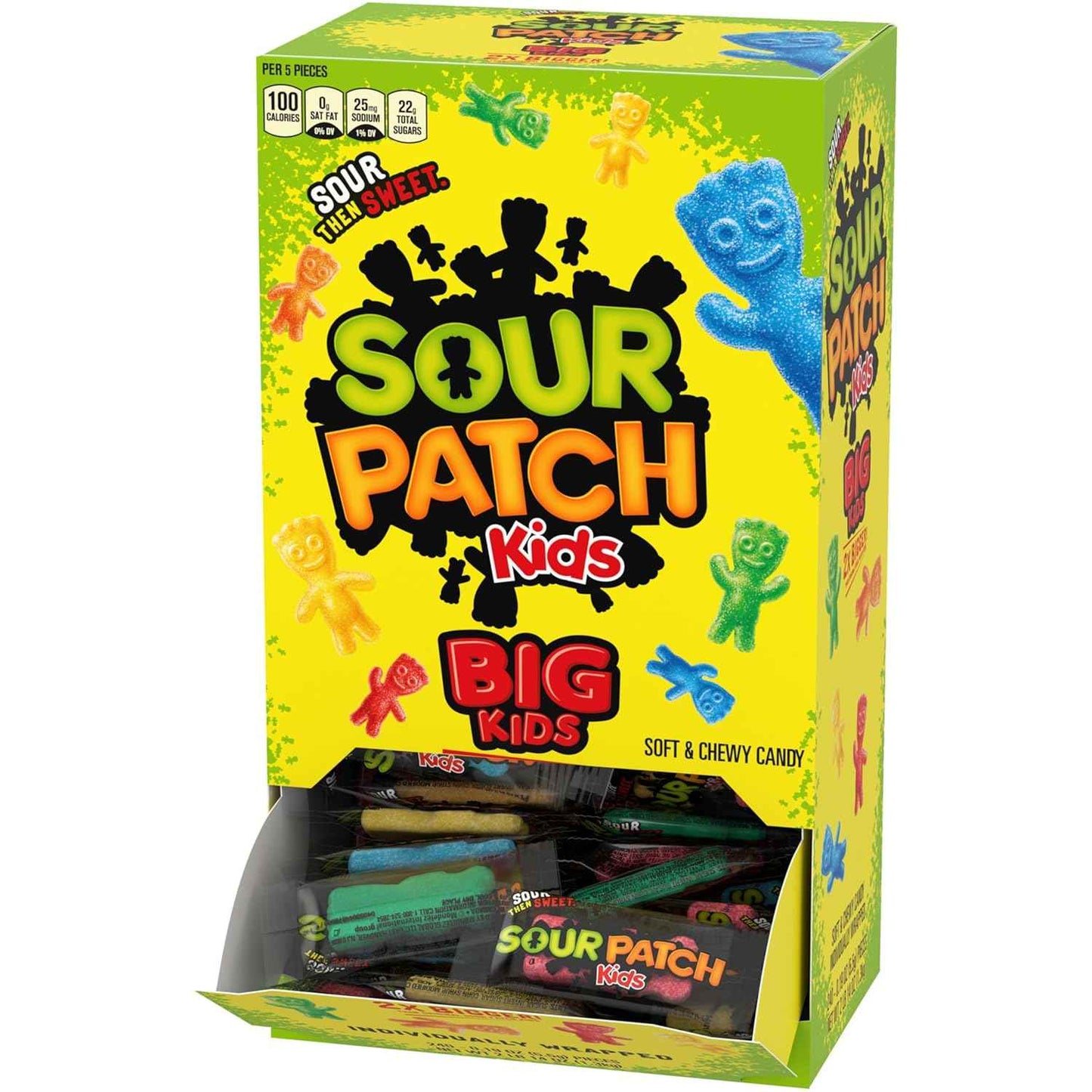 SOUR PATCH KIDS Big Kids Individually Wrapped Soft & Chewy Candy, Bulk Candy, Easter Candy, 240 Count Box