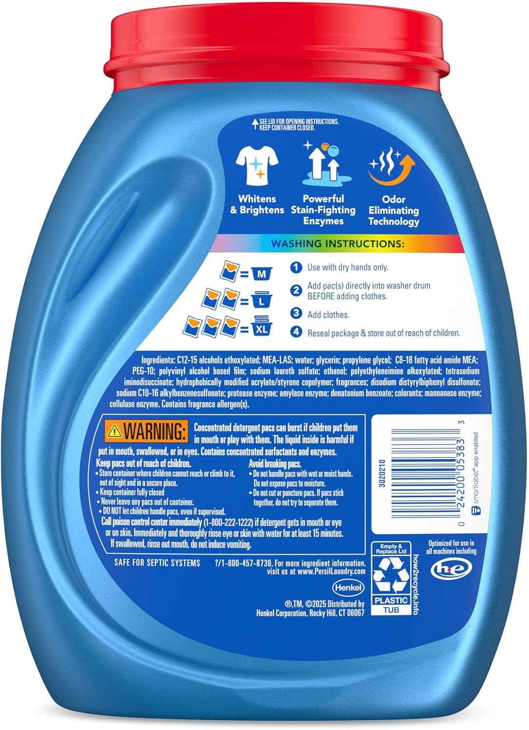 Persil Ultra Pacs Advanced Clean Oxi+Odor Power Laundry Detergent