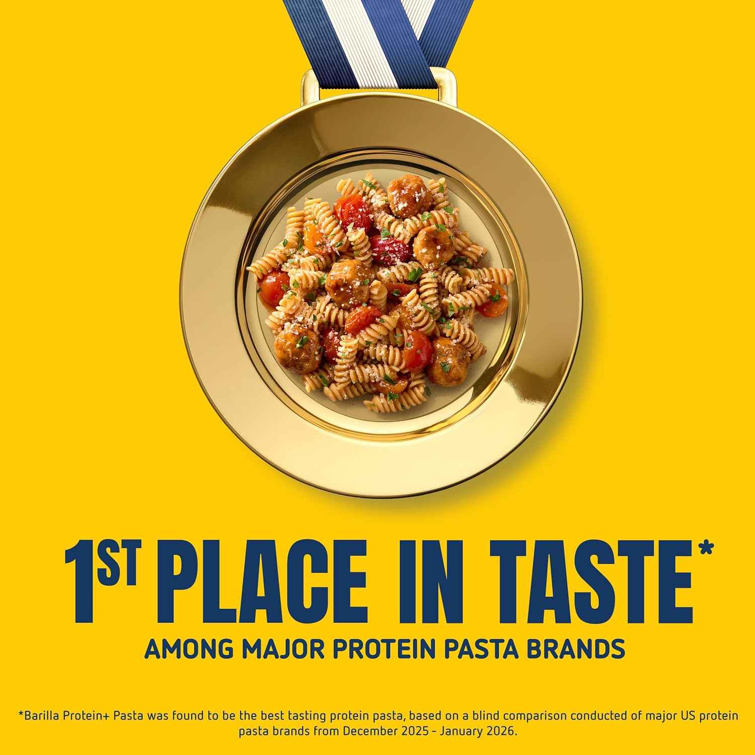 Barilla Protein+ (Plus) Rotini Pasta, 14.5 Ounce - plant based - Made from Lentils, Chickpeas & Peas - Non-GMO, Kosher Certified