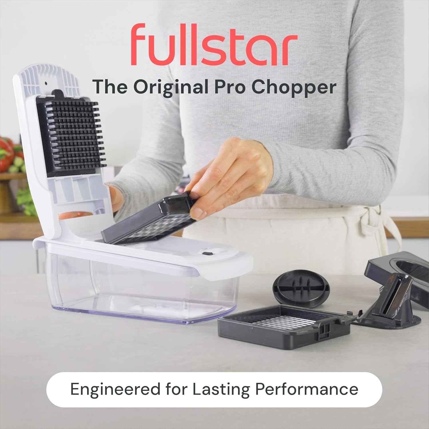 Fullstar The Original Pro Chopper - Vegetable Chopper and Spiralizer, Food Chopper with Container, Fruit Slicer, Kitchen Gadgets & Gifts, Home Essentials