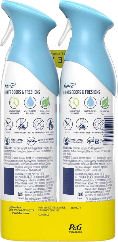 Febreze Air Mist, Air Freshener Spray, Odor Fighting Room Spray, Deodorizer for Home Bathroom Kitchen Office Apartment Dorm Room Classroom