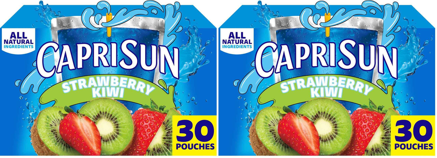 Capri Sun Flavored Juice Drink Blend from Concentrate with Other Natural Flavor Juice Drink Blend, for Strawberry Kiwi, All Natural Ingredients