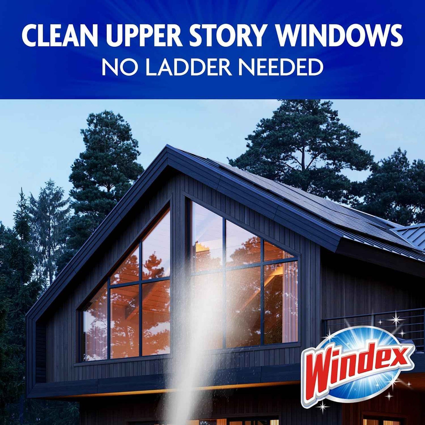 Windex Outdoor Window and Glass Cleaner for Hose Ammonia Free, Concentrated Formula for Deep Outdoor Clean, Patio Cleaner, Compatible With All Hoses, 32 Fl Oz