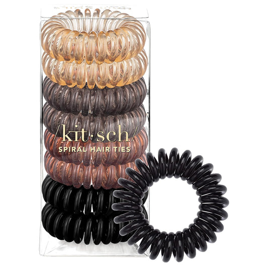Kitsch_Spiral_Hair_Ties_for_Women_–_Hair_Ties_No_Damage,_Ponytail_Holders_for_Thick_and_Thin_Hair_–_Creaseless_and_Dent-Free_Coil,_Phone_Cord_Style_|_Ideal_Gifts_for_Women_-_8pc_Set,_Brunette
