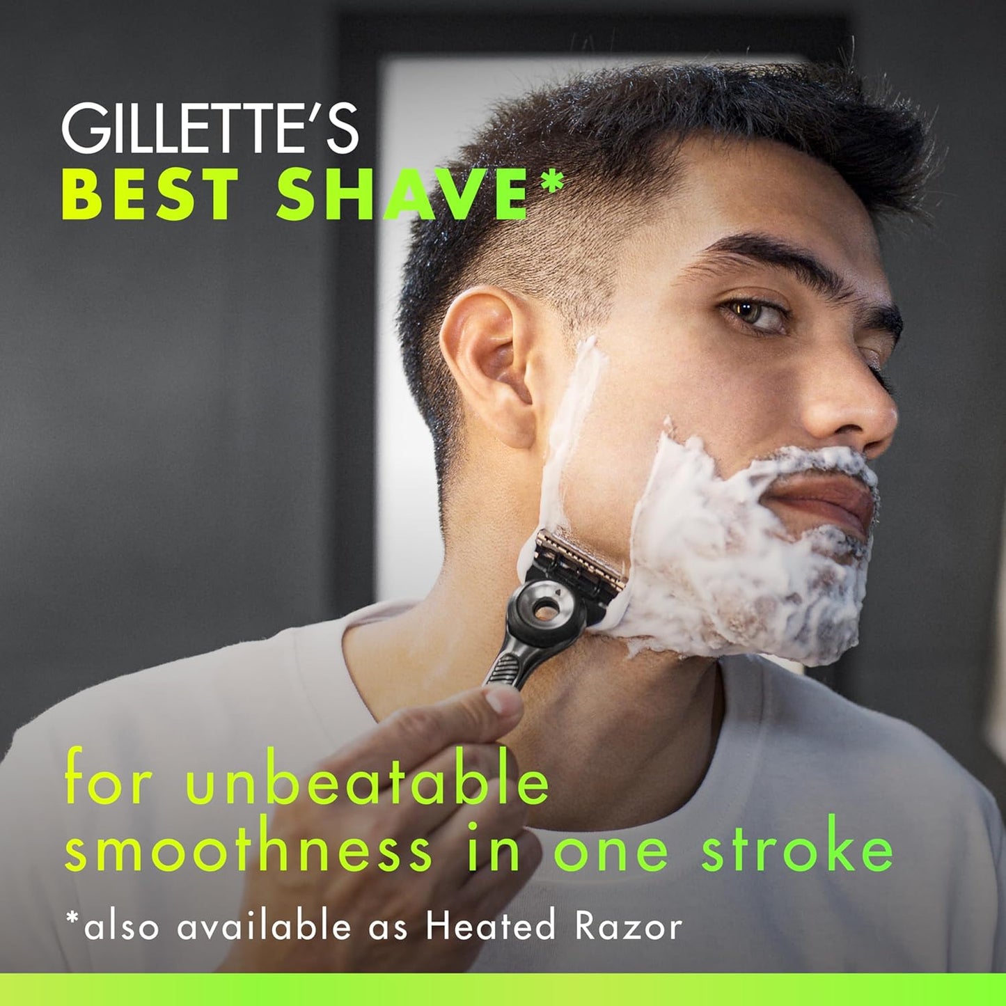 GilletteLabs_Men's_Shaving_Razor_with_Exfoliating_Bar,_1_Handle,_4_Blade_Refills,_Magnetic_Stand