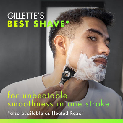 GilletteLabs_Men's_Shaving_Razor_with_Exfoliating_Bar,_1_Handle,_4_Blade_Refills,_Magnetic_Stand