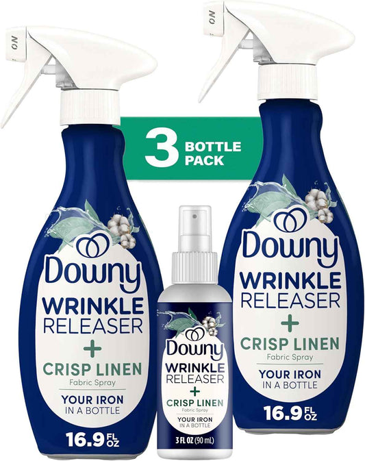Downy Wrinkle Releaser Spray | All In One Wrinkle Release Spray, Odor Eliminator, Static Remover | Fabric Refresher & Ironing Aid for Clothes