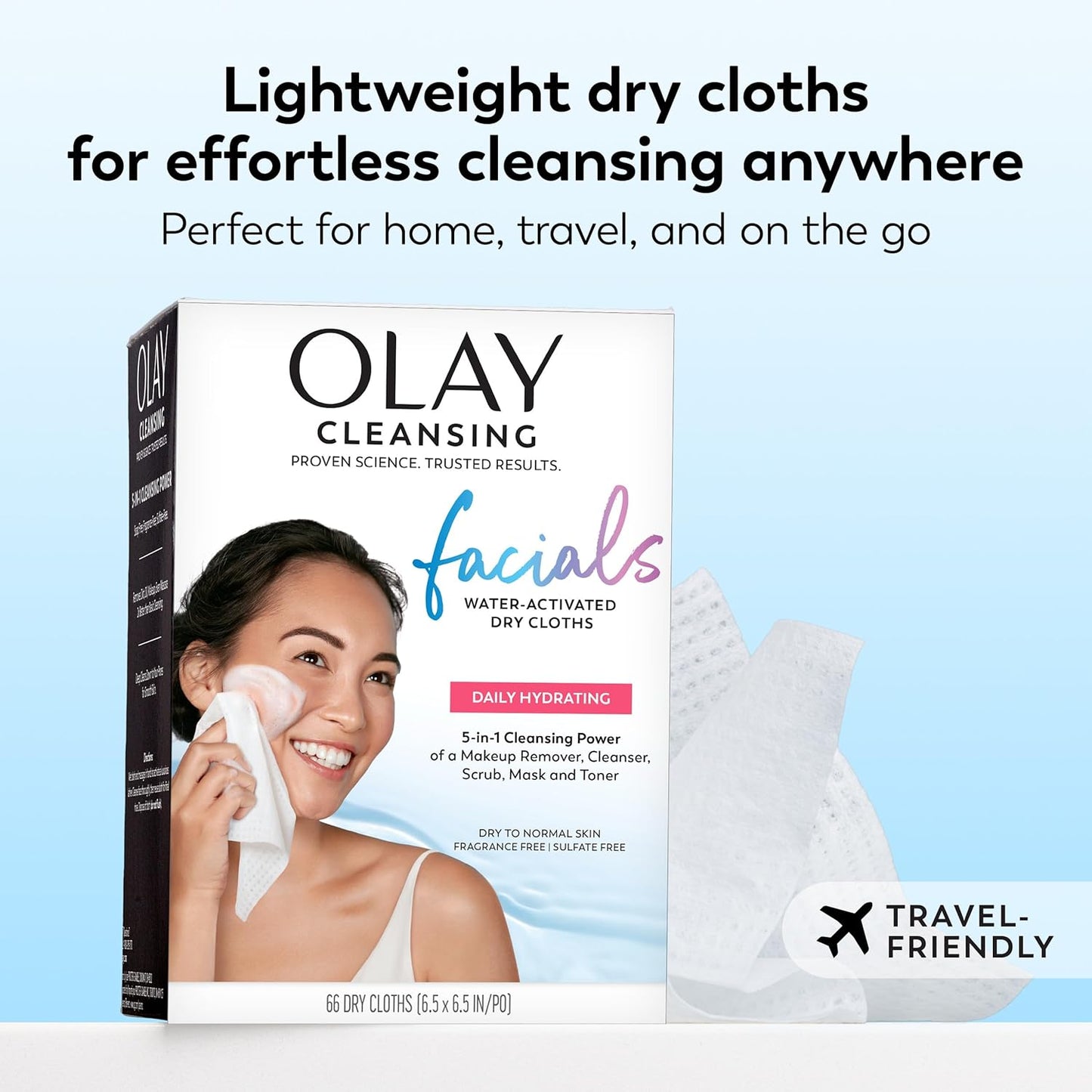 Olay_Makeup_Remover_Wipes,_Daily_Facials_Hydrating_Face_Cleanser_for_Normal_to_Dry_Skin,_Alcohol_&_Fragrance_Free,_Soft_Face_Wash_Towels,_Travel_Essentials_for_Women,_Convenient_Dry_Cloths,_66_ct