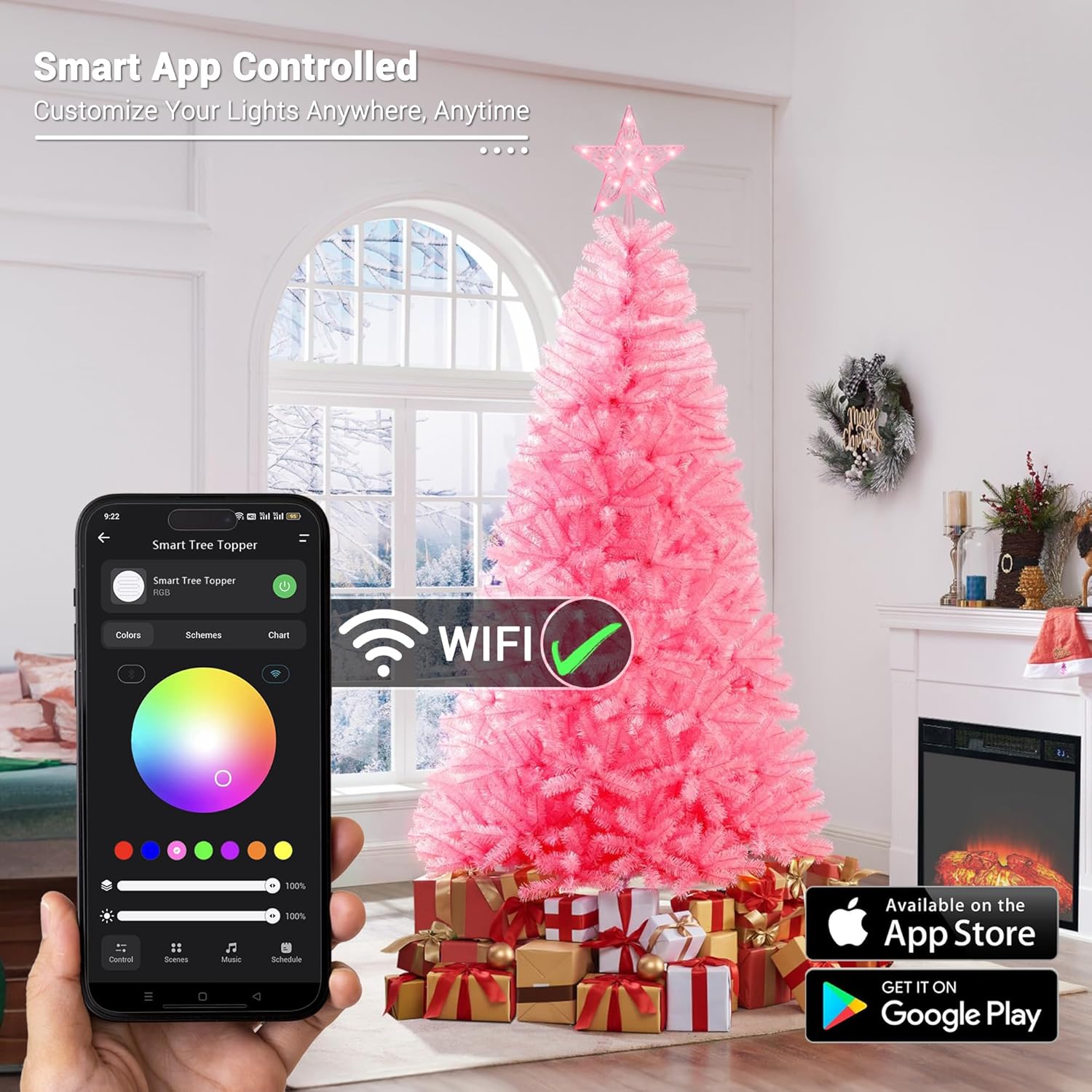 Brizled_Smart_Christmas_Tree_Topper,_7.5"_11_LED_Lighted_Star_Tree_Topper,_WiFi_Voice_Control_Xmas_Star,_App_Controlled_RGB_Color_Changing_Xmas_Treetop_Works_with_Alexa_&_Google_Home_for_Holiday_Tree