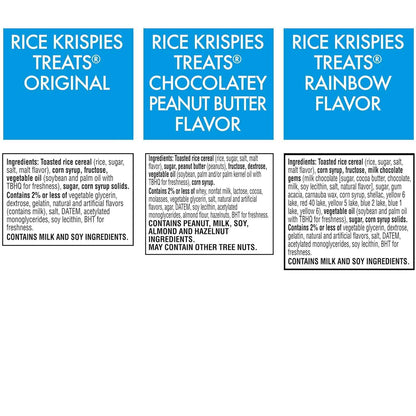 Rice Krispies Treats Crispy Marshmallow and Rice Squares, Lunch Snacks, Kids Snacks