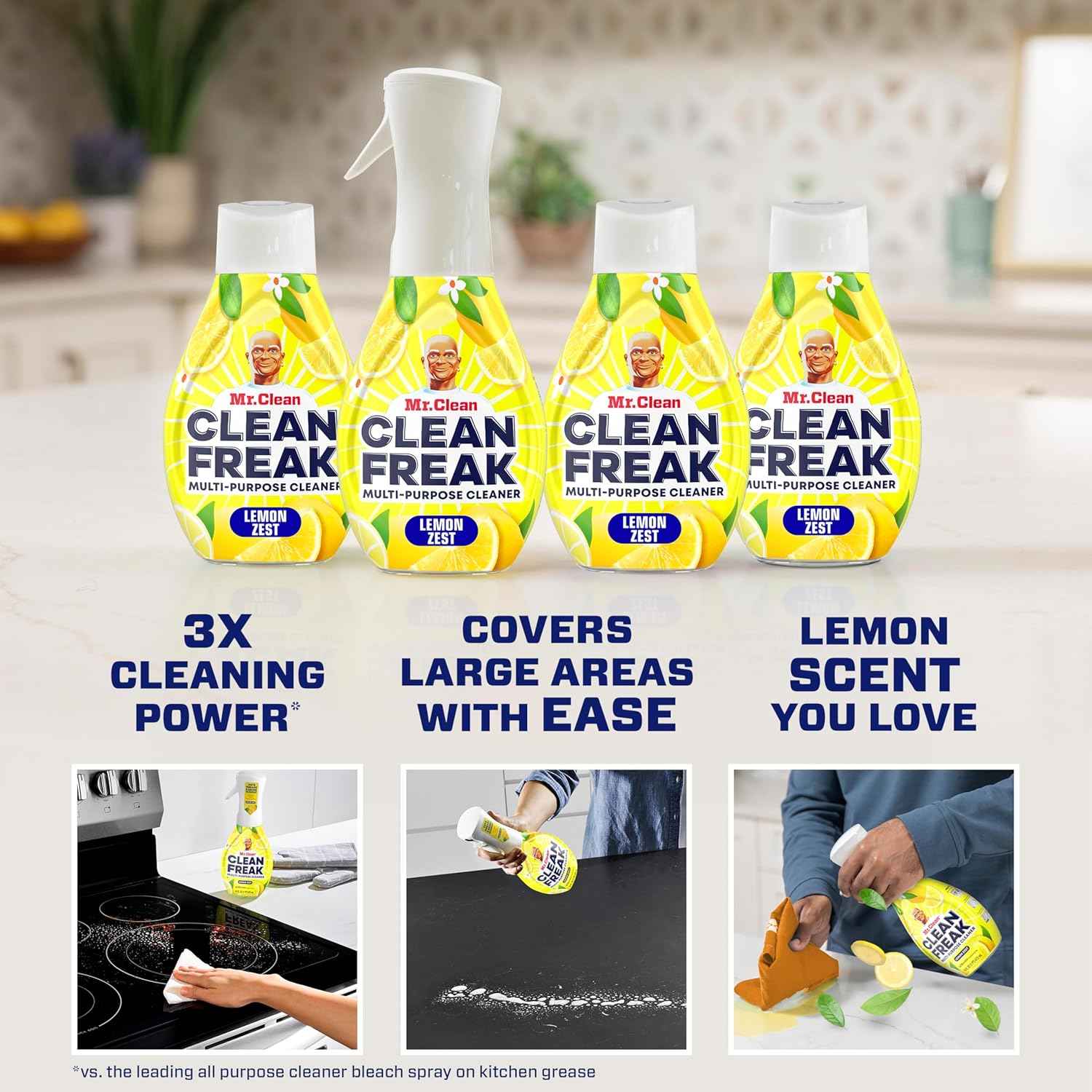 Mr. Clean Clean Freak Multi Surface Cleaning Spray, Deep Cleaning Mist Starter Kit and Refill Bundlea