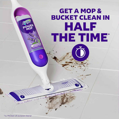 Swiffer PowerMop Floor Cleaning Solution with Lavender Scent, Triple Pack