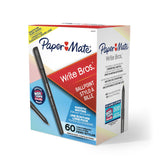 Paper Mate Ballpoint Pens Write Bros. Black Ink Pens Medium Point (1.0mm)