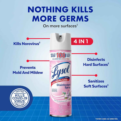 Lysol Disinfectant Spray, Sanitizing And Antibacterial Spray, For Disinfecting And Deodorizing