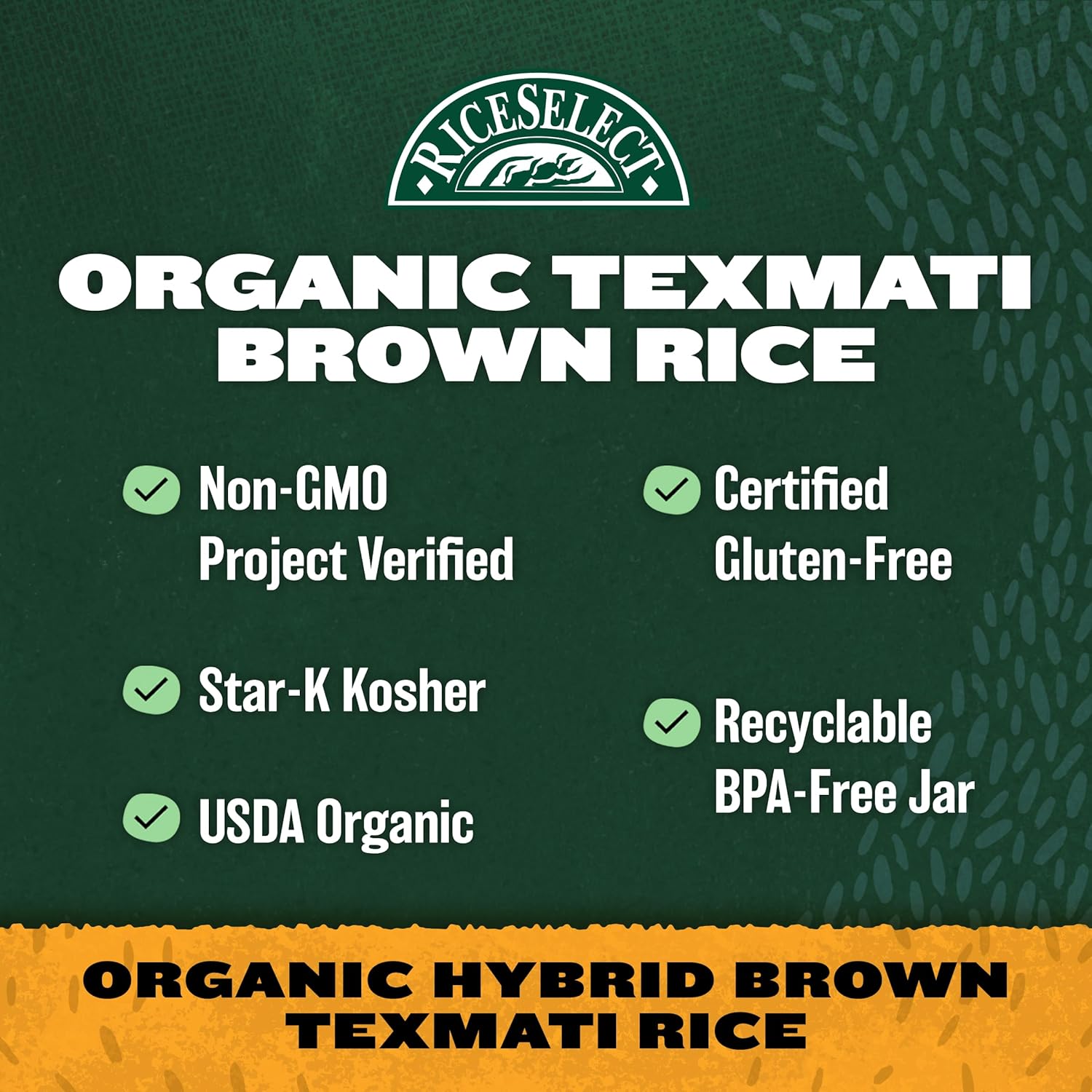 RiceSelect_Organic_Texmati_Brown_Basmati_Rice,_Premium_Non-GMO_Gluten-Free_Long-Grain_Brown_Rice,_32-Ounce_Jar
