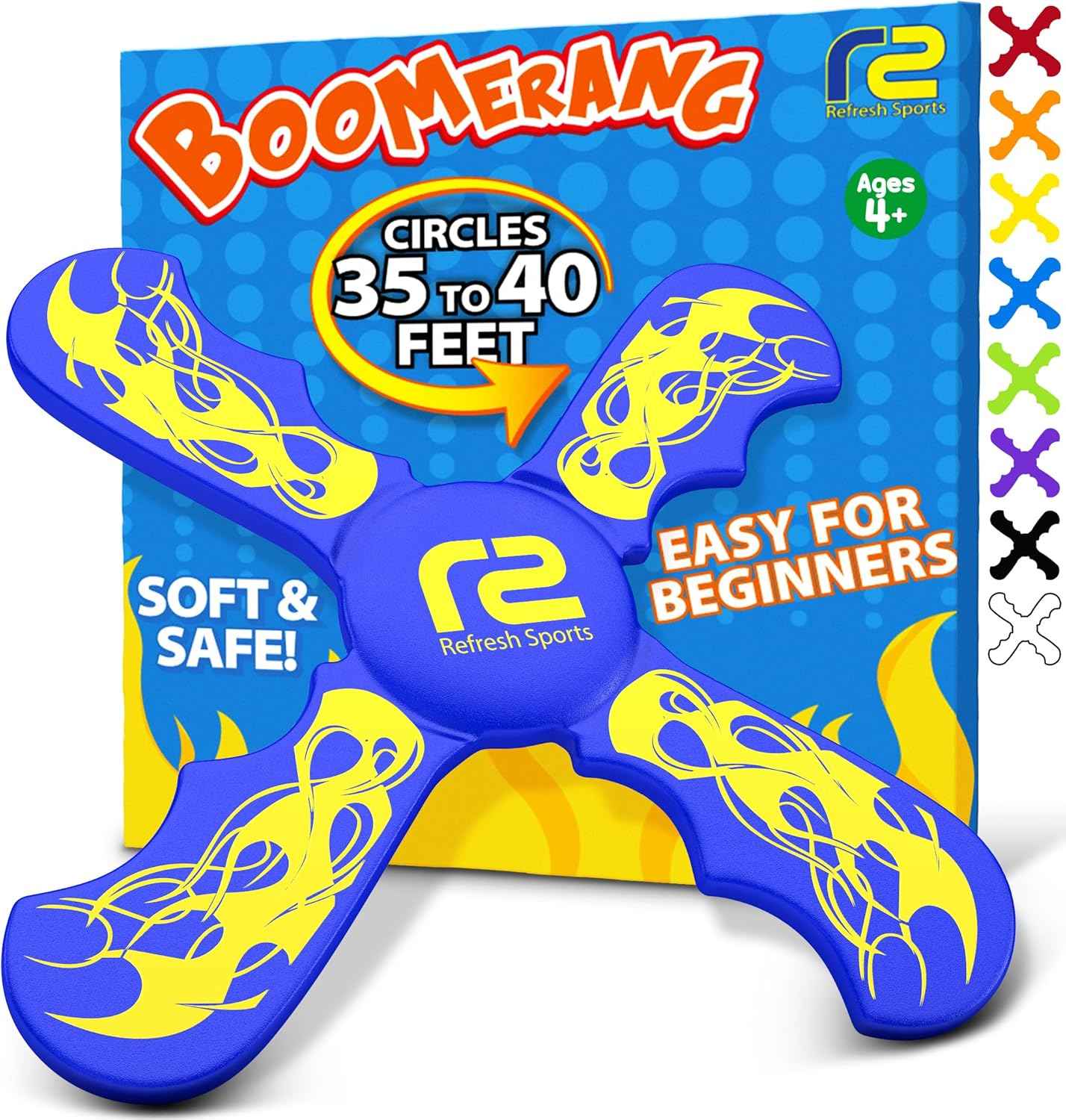 Fun Boomerang for Kids - Easter Basket Stuffers - Soft & Easy to Use - Best Gifts for 6 7 8 9 10 Year Old Boys & Girls + 2026 Top Toys for Boys Age 8-12 - Fun Outdoor Toy for Boys Girls Gift Ideas