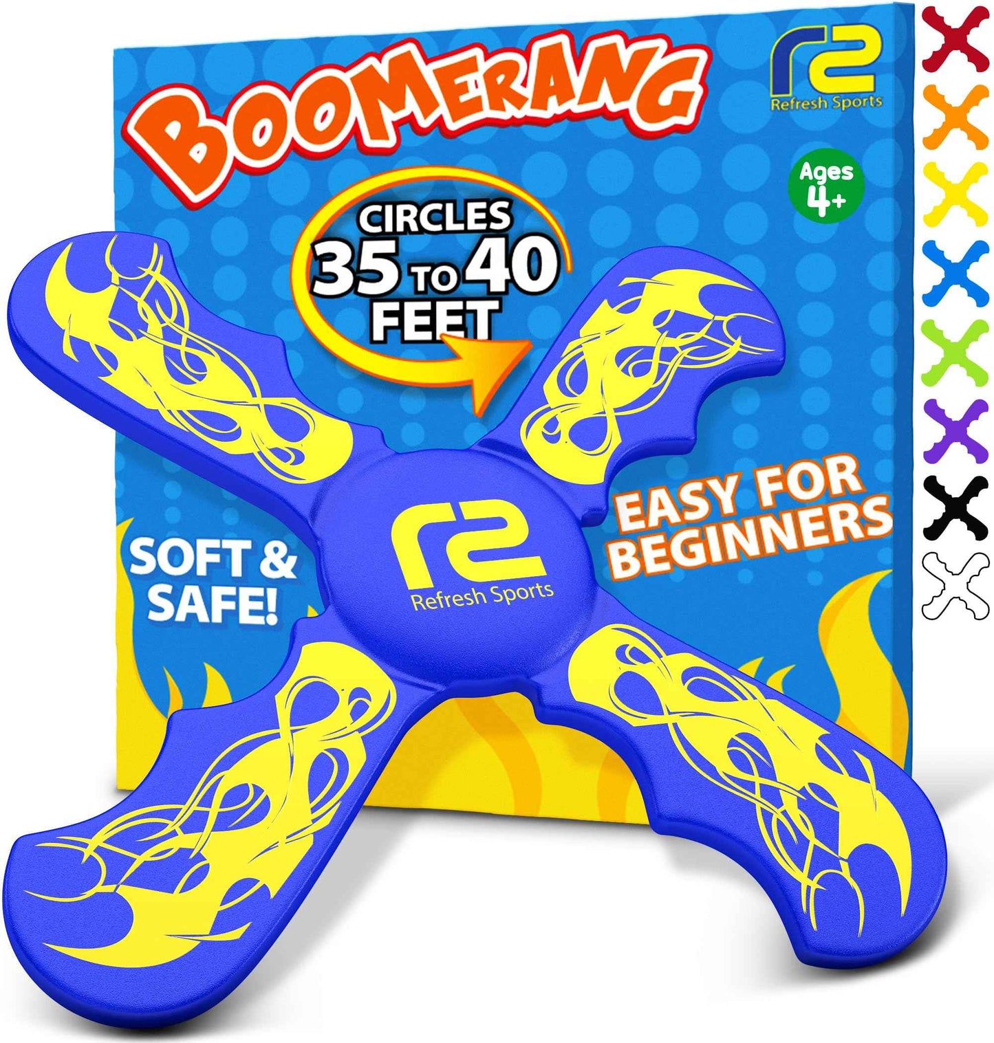 Fun Boomerang for Kids - Easter Basket Stuffers - Soft & Easy to Use - Best Gifts for 6 7 8 9 10 Year Old Boys & Girls + 2026 Top Toys for Boys Age 8-12 - Fun Outdoor Toy for Boys Girls Gift Ideas