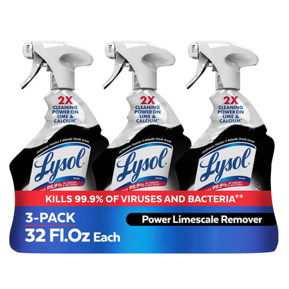 Lysol Bathroom Cleaner, Multipurpose Cleaner for Showers, Bathtubs, Sinks, Disinfectant Spray Kills 99.9% of Germs, Zero Bleach Cleaning Spray, 32 Oz.