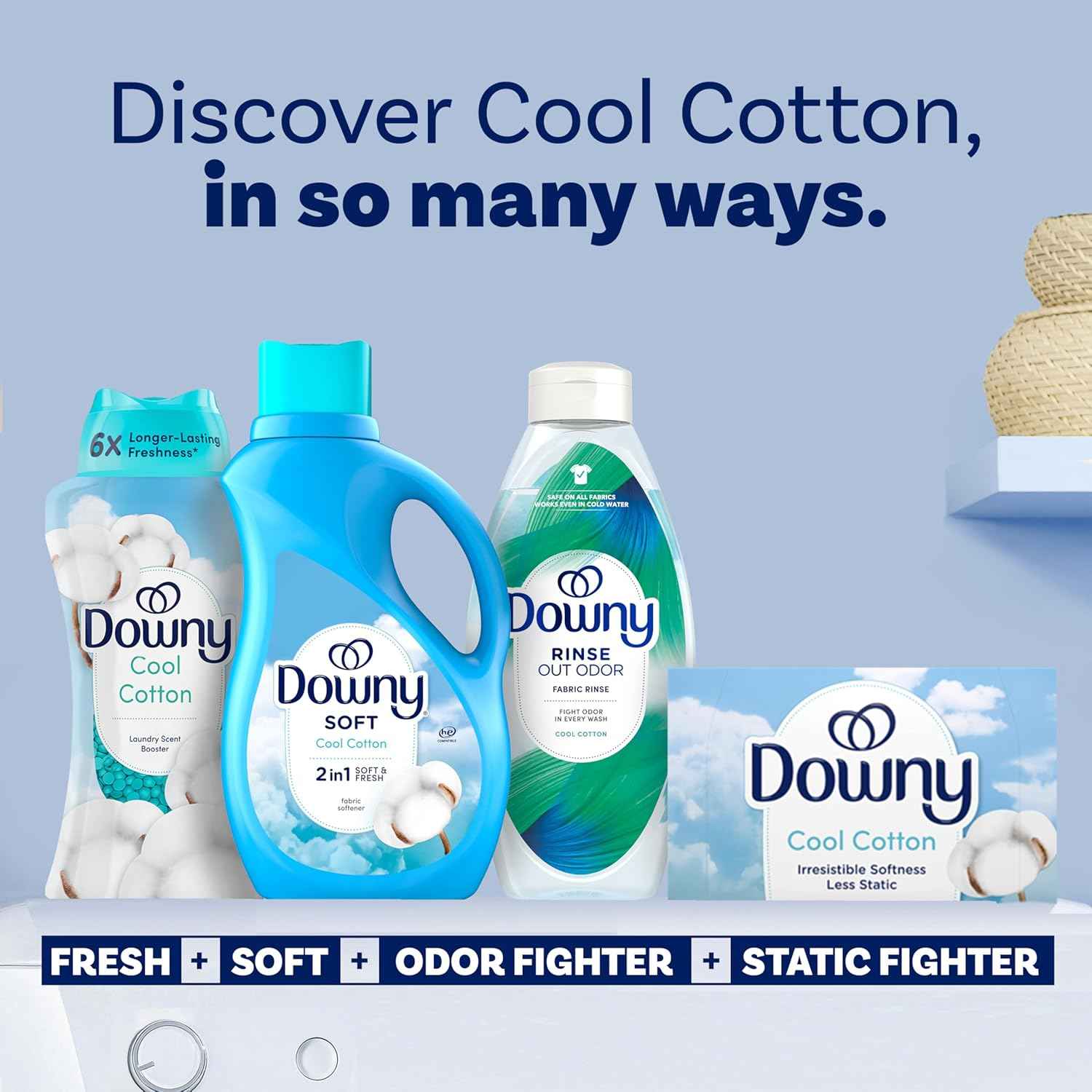 Downy Soft, 2 in 1 Soft and Fresh Liquid Fabric Softene, Fabric Conditioner Liquid provides softness and freshness for fabrics