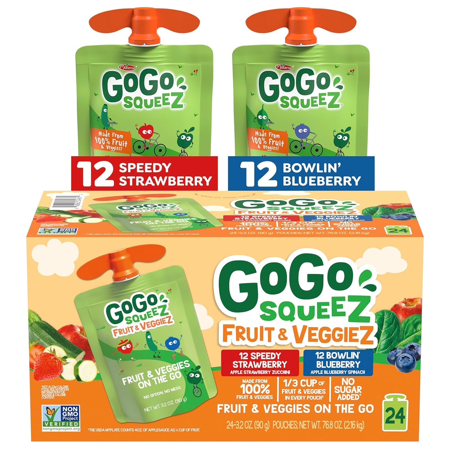 GoGo_squeeZ_Fruit_&_veggieZ_Applesauce_and_Puree_Variety_Pack,_Speedy_Strawberry_and_Bowlin'_Blueberry,_3.2_oz_(Pack_of_24),_Unsweetened_Snacks_for_Kids,_BPA_Free_Pouches