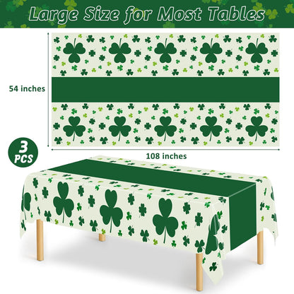 QZYL_3_Pack_St_Patricks_Day_Decorations,_108"_X_54"_St_Patricks_Day_Tablecloth,_Disposable_Plastic_Shamrock_Green_Tablecloths_Grass_Table_Cover,_Irish_Holiday_Table_Cloth_for_Shamrock_Party_Supplies